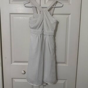 Tevolio White Criss Cross Halter Dress